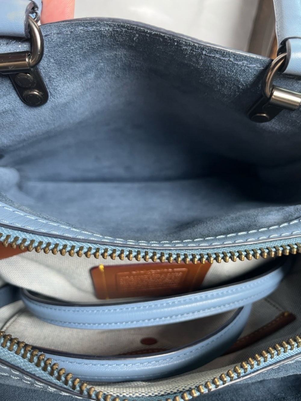 Coach 1941 Rogue 24 in Slate Blue w/ Rivets - Picture 12 of 13